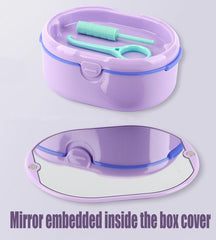 Inside view showing strainer basket in retainer case
