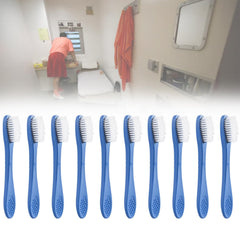 MUROCEA mini manual toothbrush for prison – front view (white PP plastic)