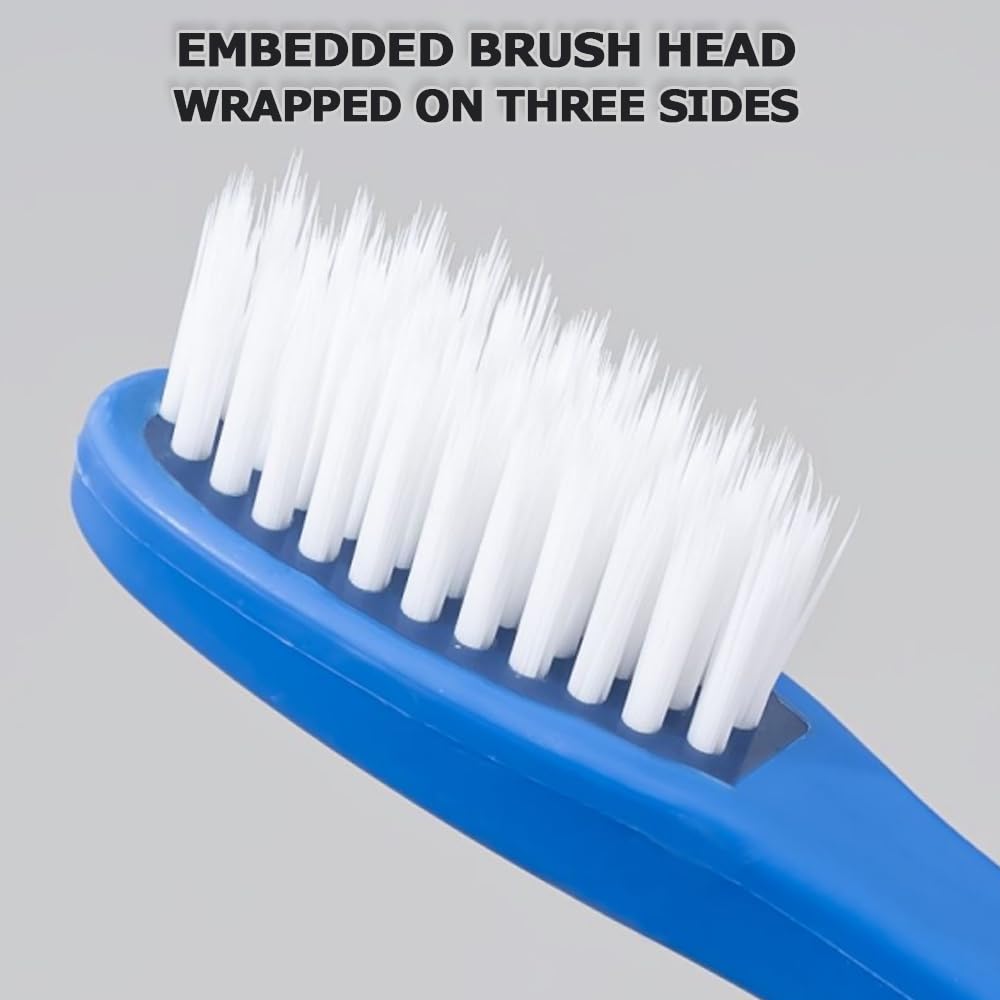 Ten-pack of MUROCEA toothbrushes arranged side by side