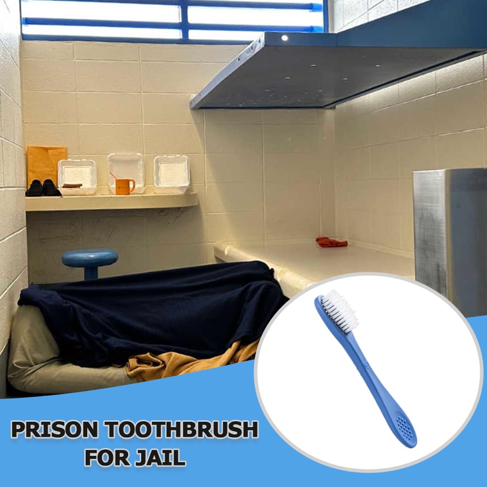 Compact travel-friendly toothbrush suitable for detention centers and rehabilitation facilities