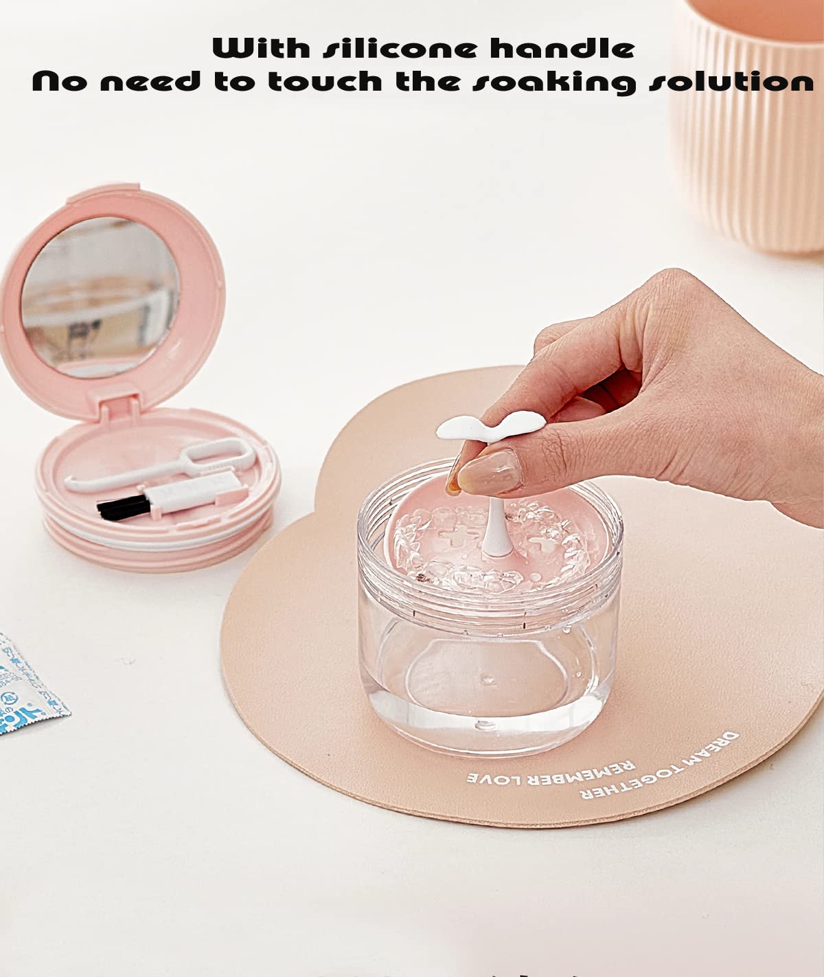 Drain tray detail of pink retainer case