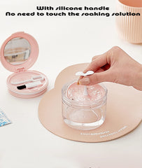 Drain tray detail of pink retainer case