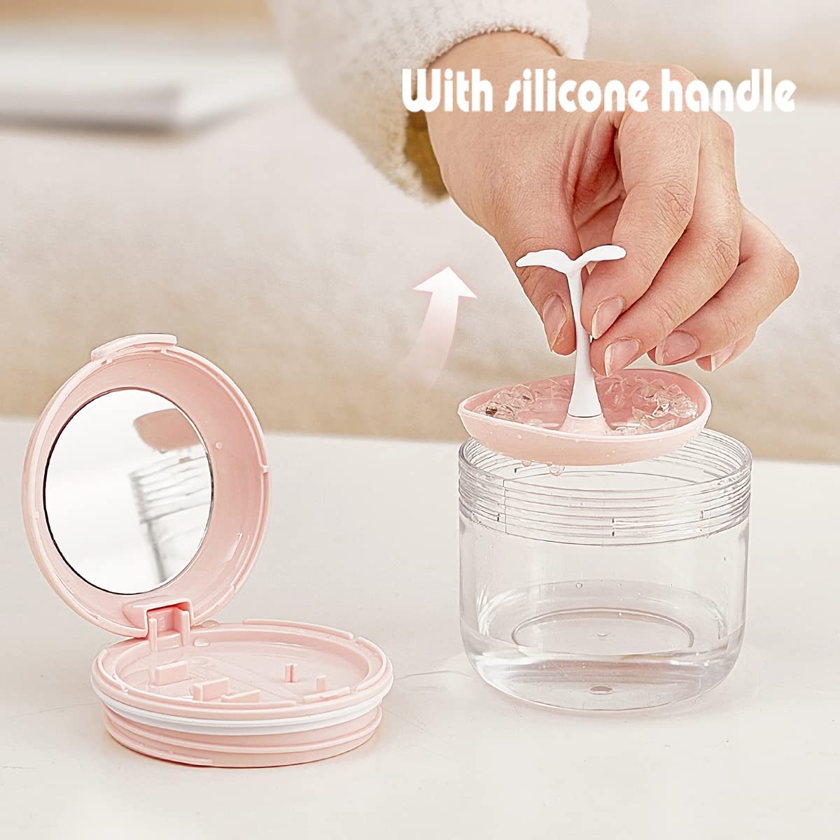 Travel-friendly pink retainer case storage holder