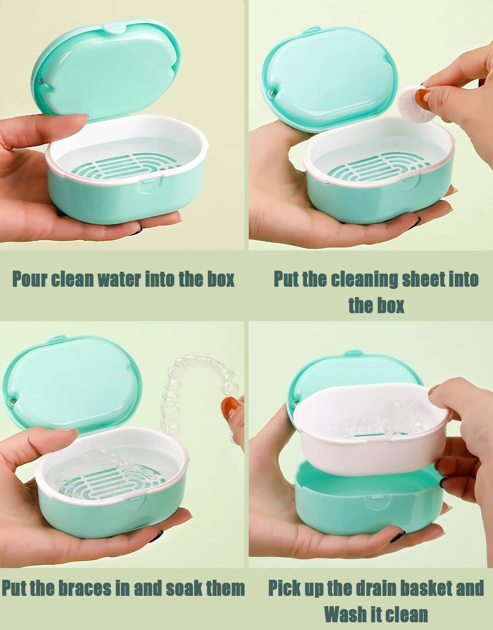 False teeth container and storage suitable for pacifiers and jewelry
