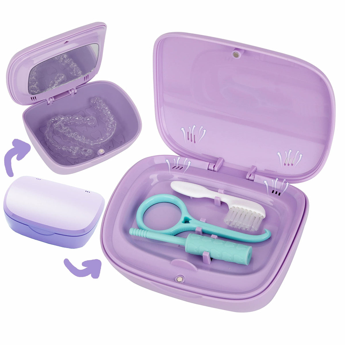 MURRI&MURRDI retainer case in purple