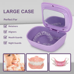 MURRI&MURRDI purple retainer case with attached mirror
