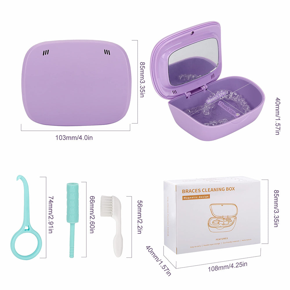 Portable denture storage case for travel