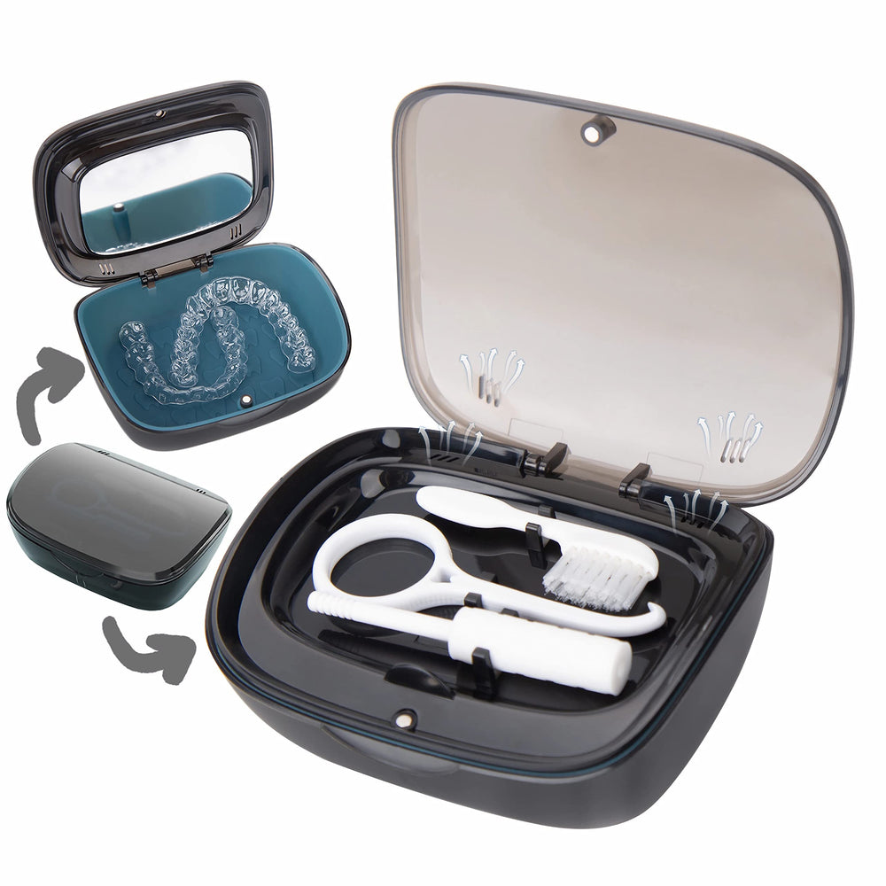 MURRI&MURRDI retainer case with built-in mirror