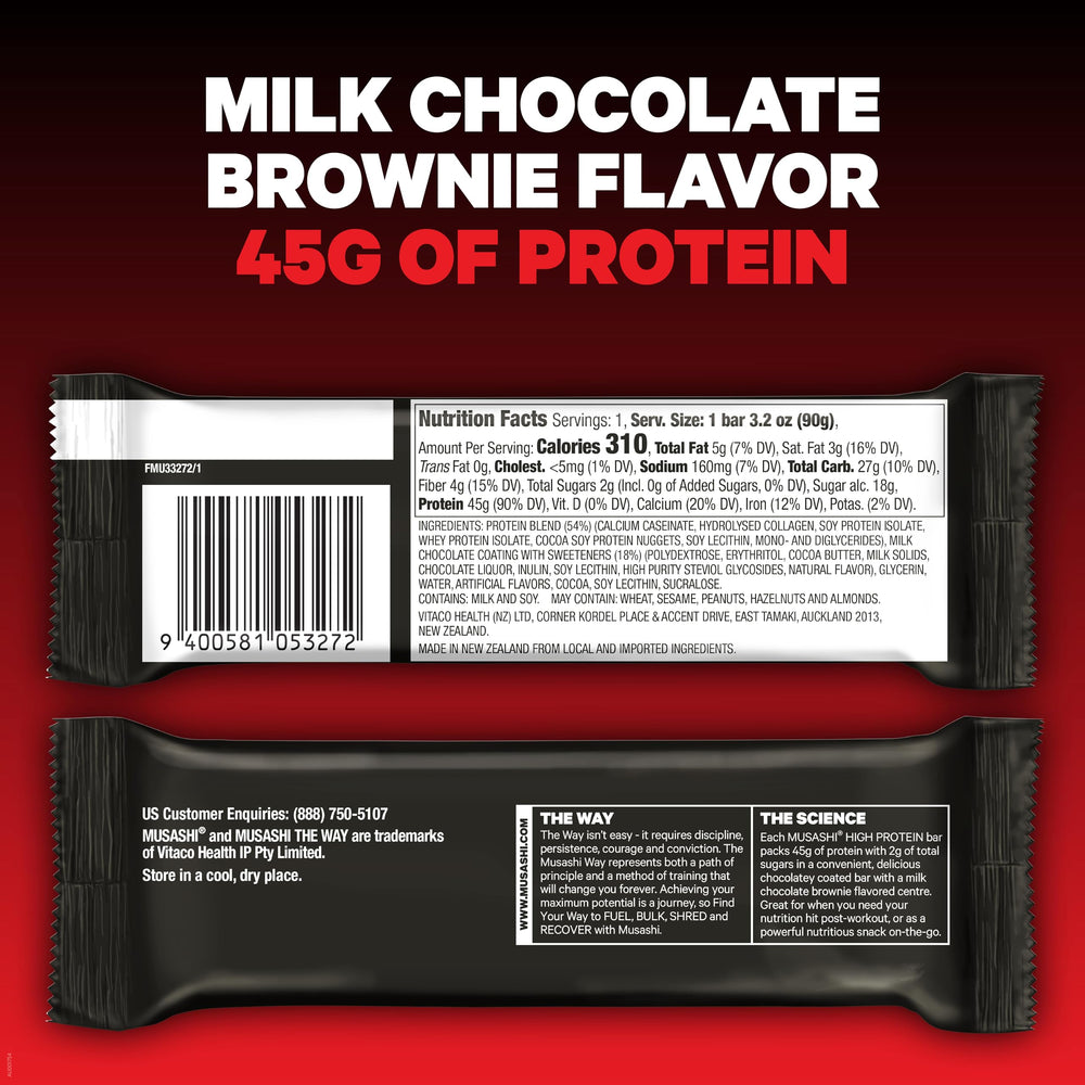 On-the-go post-workout MUSASHI protein bar