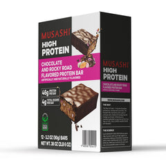 12-pack MUSASHI High Protein Bars for post-workout and on-the-go