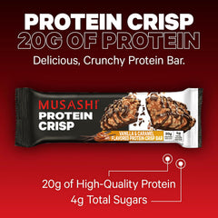 Close-up of crispy protein bar with milk chocolate drizzle