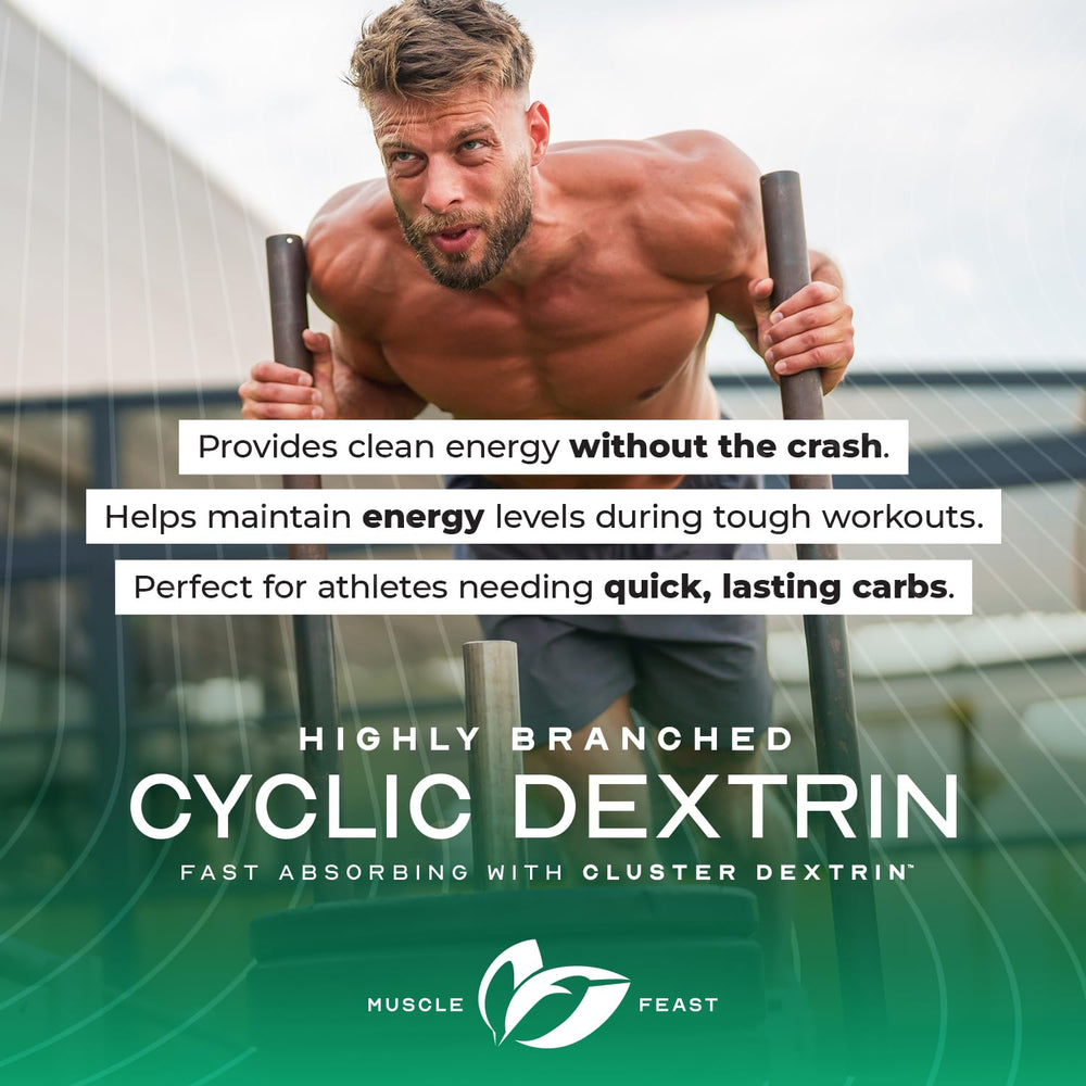 Muscle Feast HBCD pre-workout use promotes steady energy during sessions.