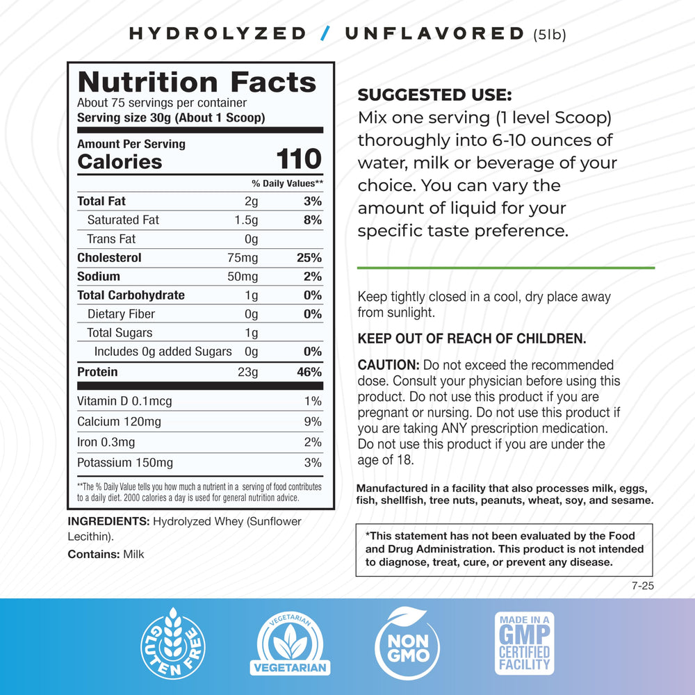 Muscle Feast Hydrolyzed Whey bottle pour enables post-workout shakes