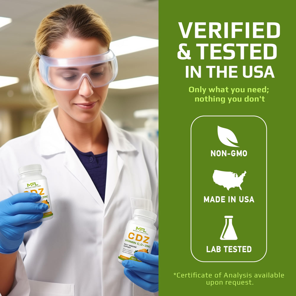 Made in USA statement on CDZ supplement packaging