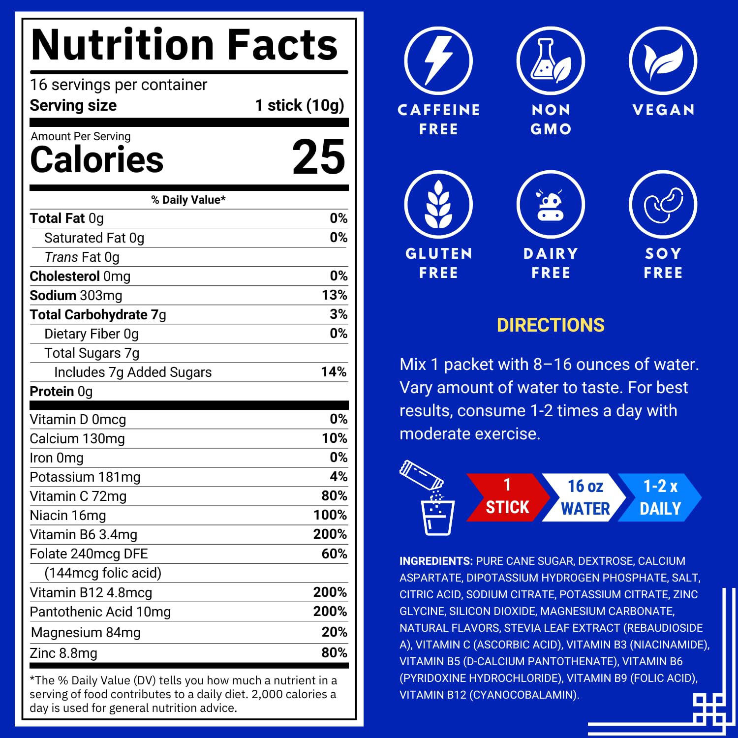 Close-up of a second Muscle I.V. hydration stick showing label