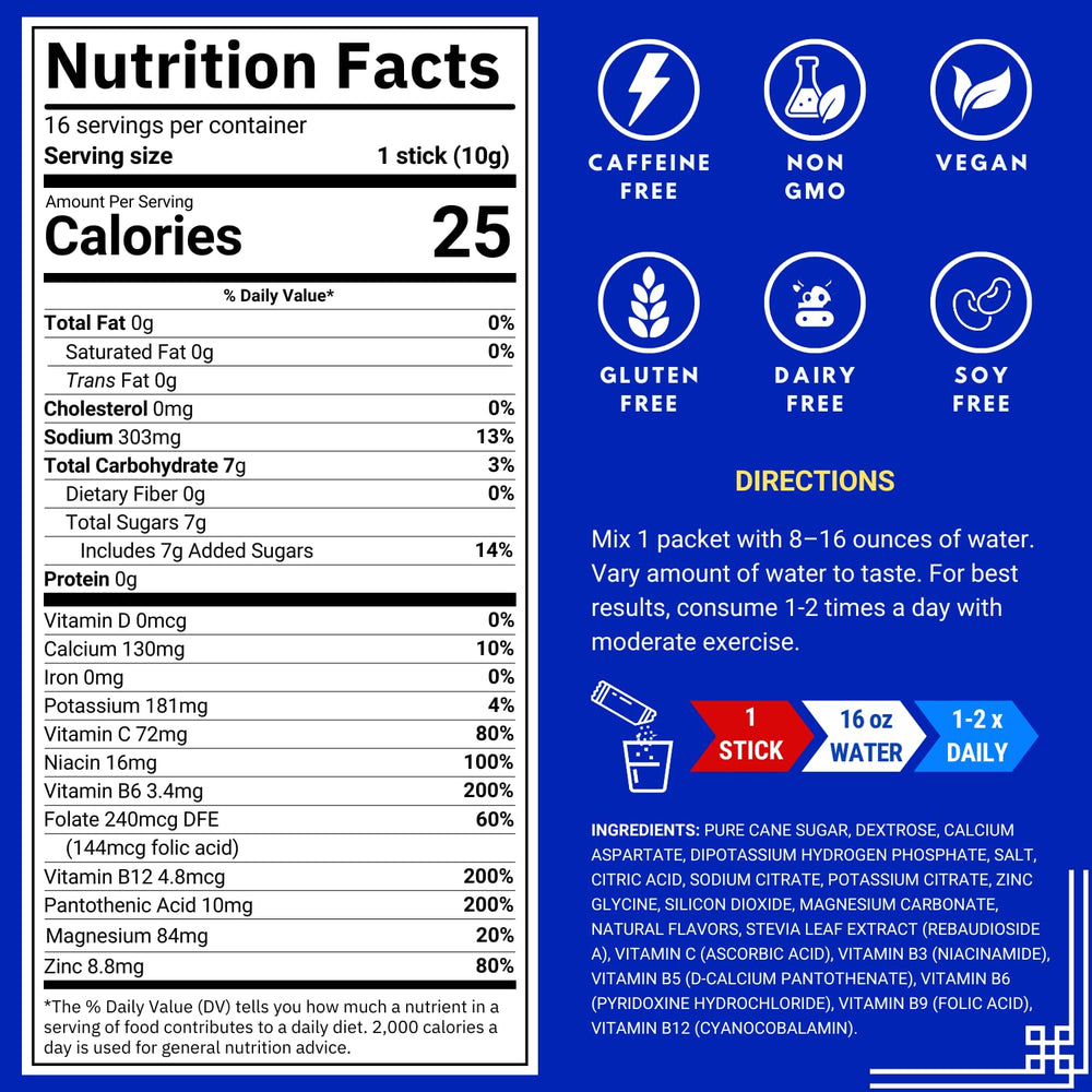 Close-up of a second Muscle I.V. hydration stick showing label