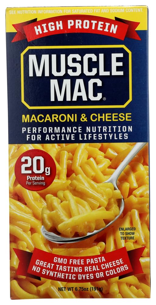 Front view of Muscle Mac High Protein Macaroni and Cheese 2-pack