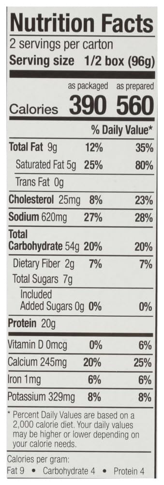 Ingredients image for Muscle Mac High Protein Macaroni and Cheese 2-pack