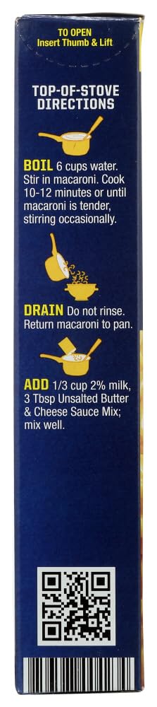 Nutrition facts label for Muscle Mac High Protein Macaroni and Cheese 2-pack