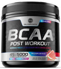 Muscle recovery drink powder tub with BCAA and L-Glutamine