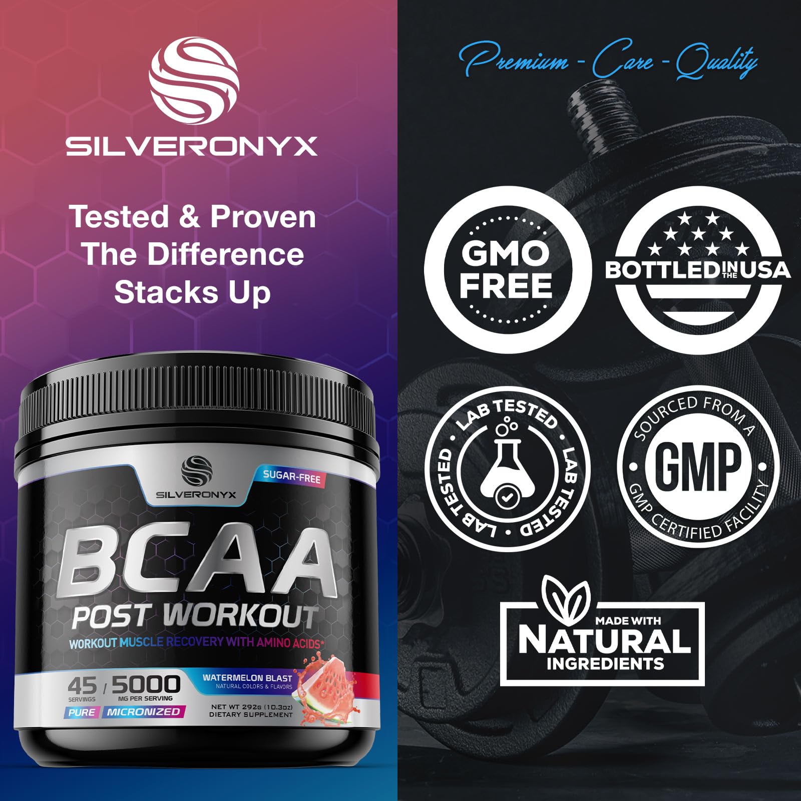 Amino acids and BCAA supplement for women and men
