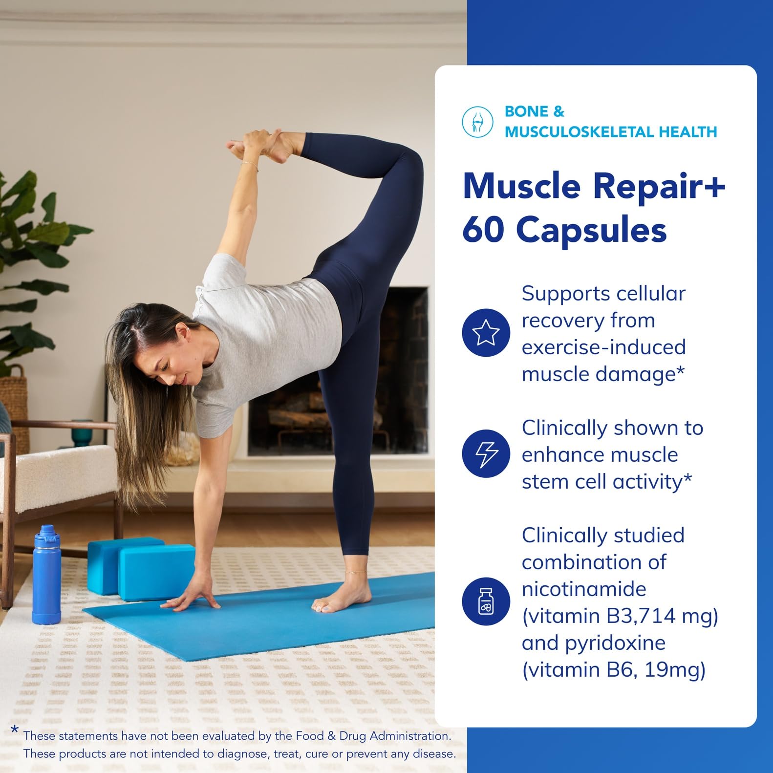 Close up of Muscle Repair+ packaging label