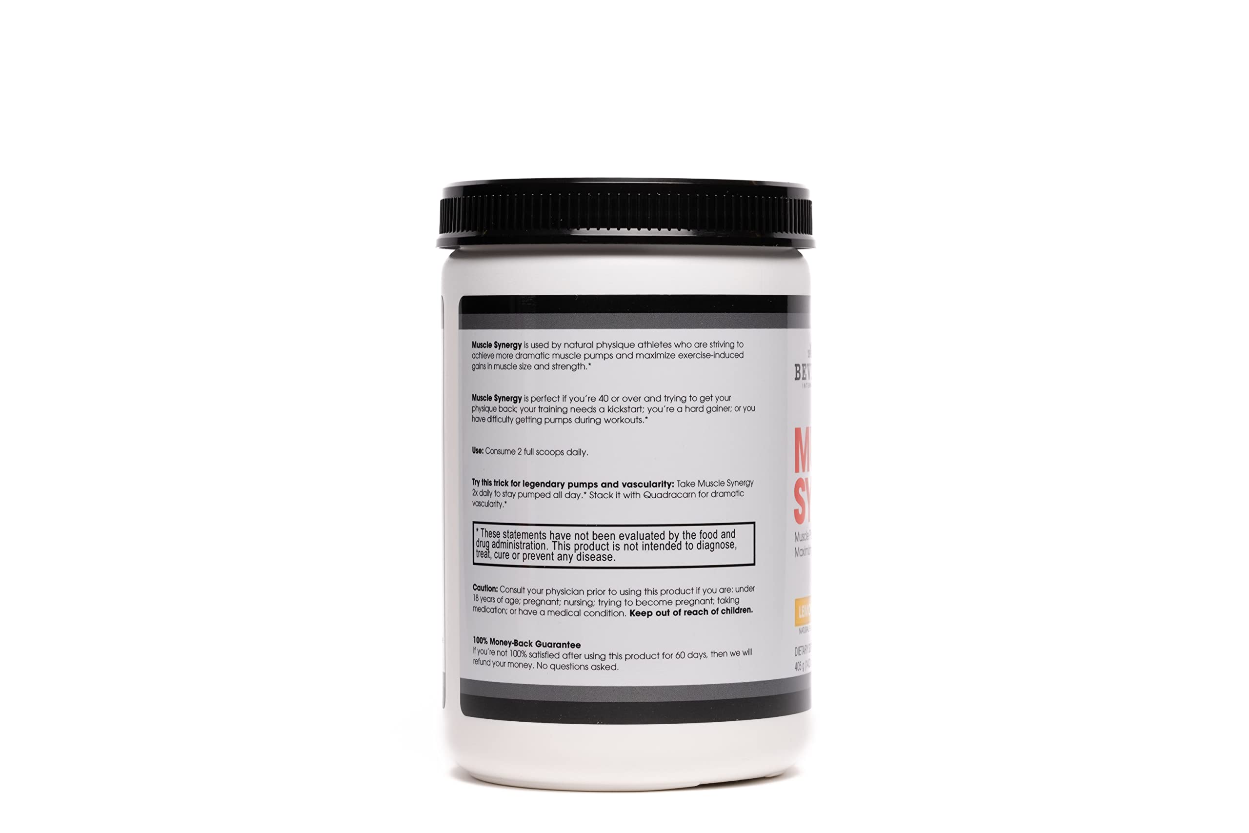 Scoop and jar of Muscle Synergy Lemon 405g