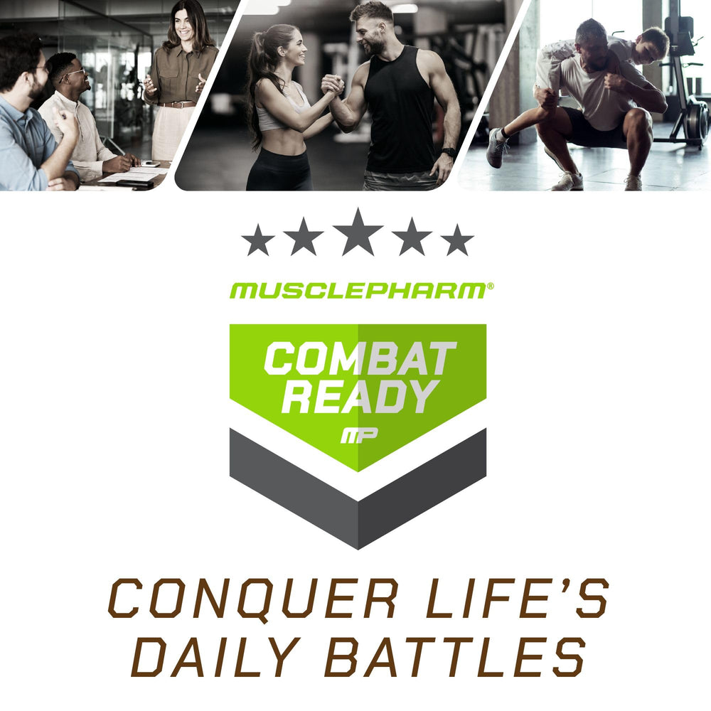 MusclePharm Combat Ready Bar Confetti Cake gluten-free label for dietary flexibility.