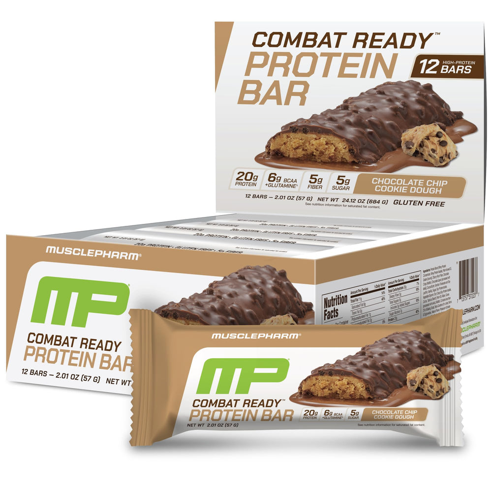 MusclePharm Combat Sport Bar wrapper, ideal post-workout snack for cravings and energy.