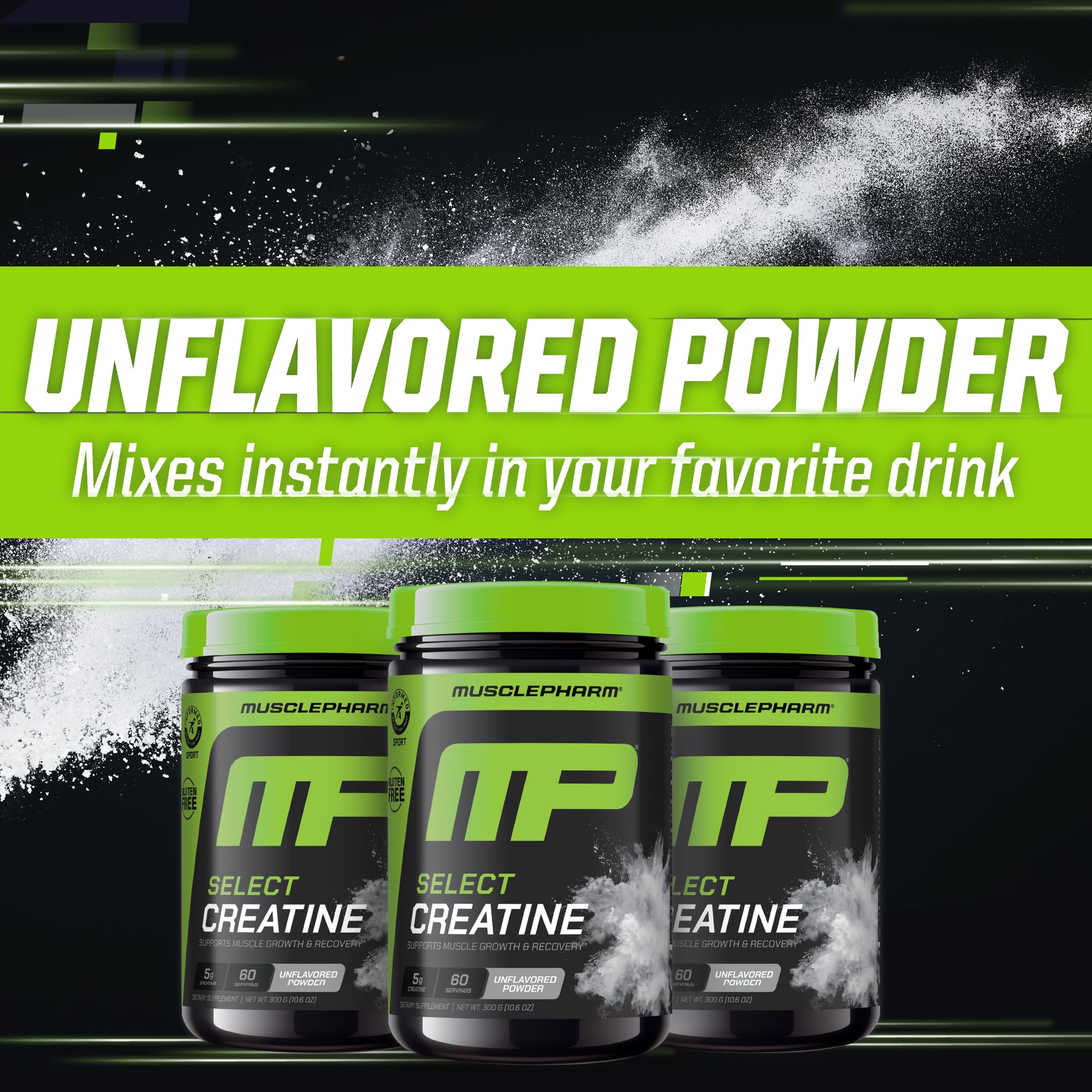 Ingredients panel for MusclePharm Creatine Monohydrate