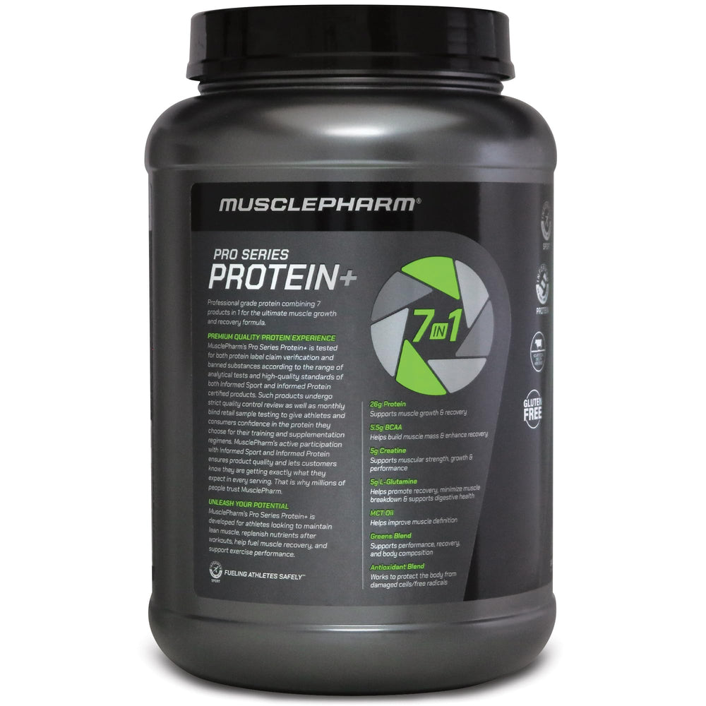 Diagram illustrating the PROTEIN+ 7-in-1 blend features