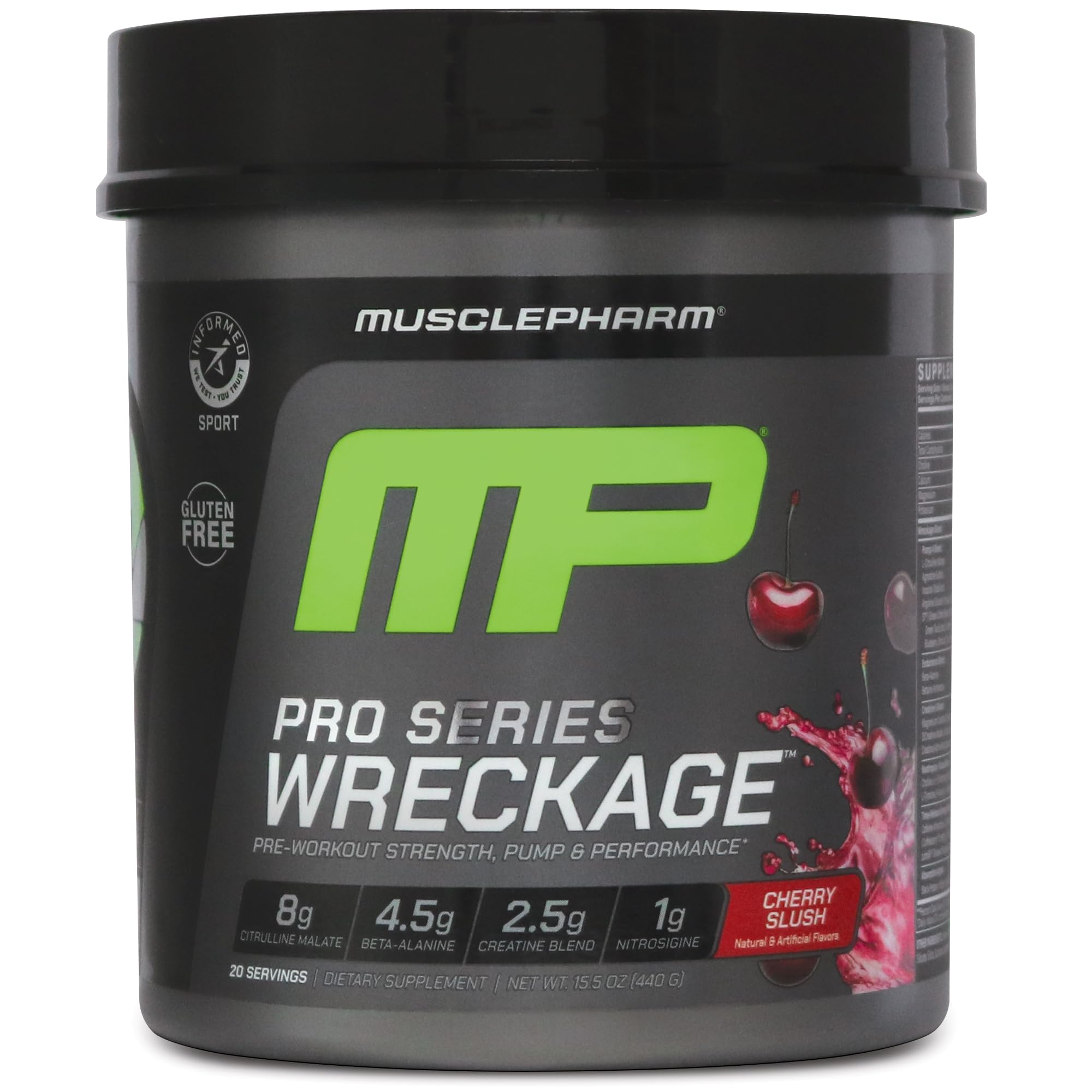 MusclePharm WRECKAGE preworkout scoop – accurate serving for reliable energy before training