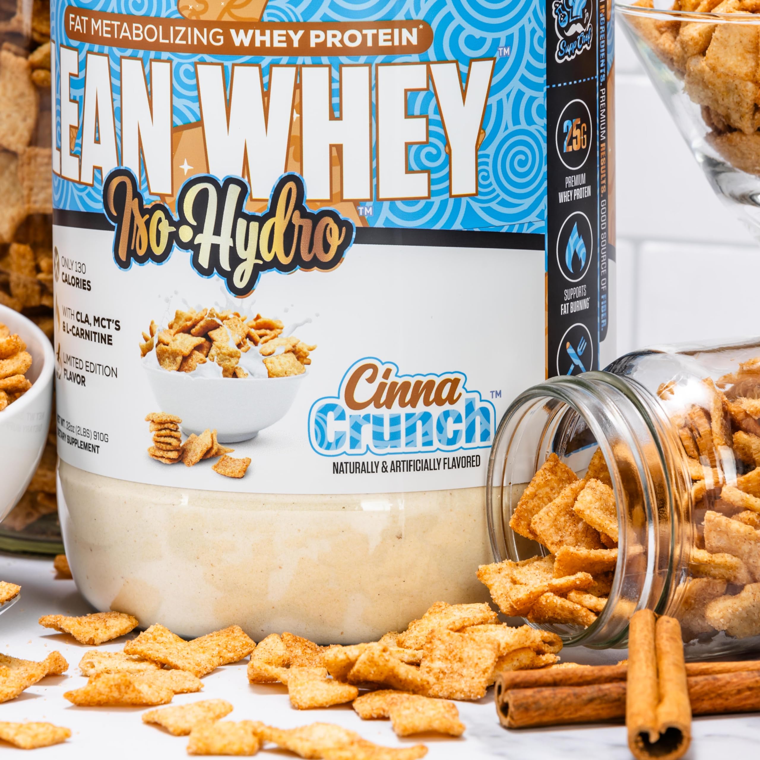 Musclesport Lean Whey Revolution scoop highlights 25g protein