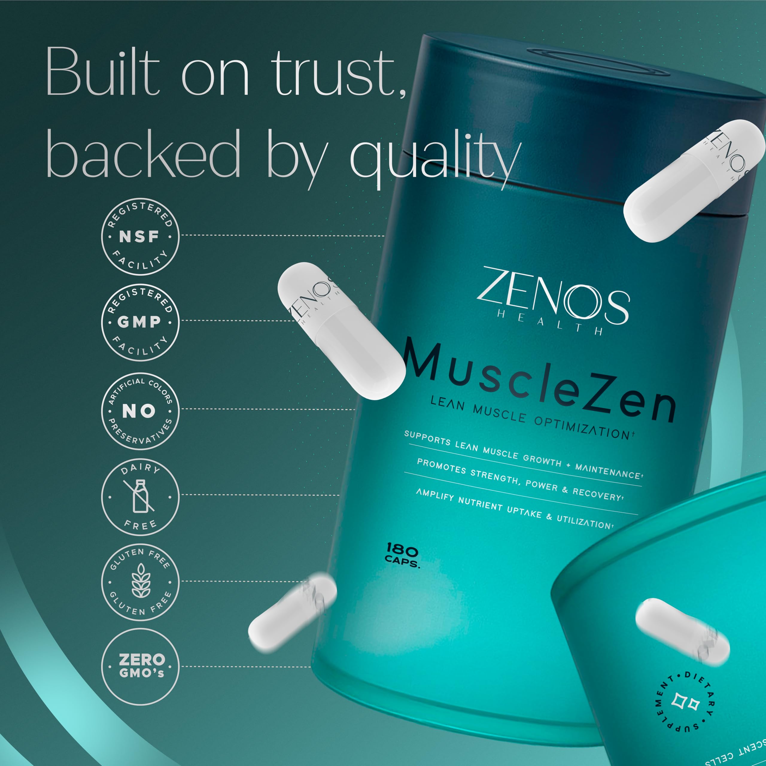 Ingredients list graphic for MuscleZen muscle builder