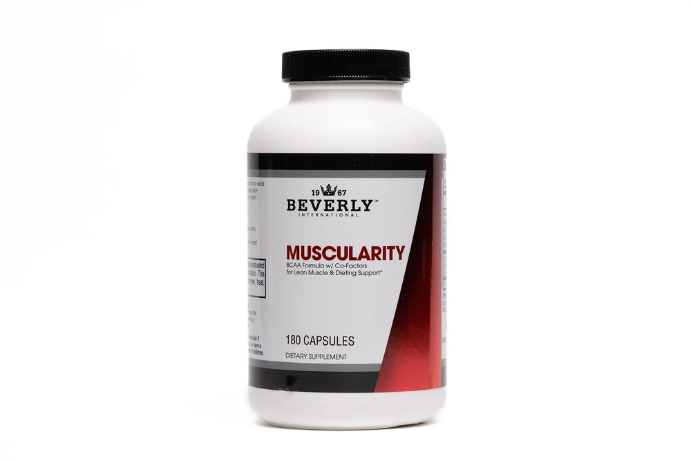 Beverly International Muscularity BCAA formula bottle – 180 capsules