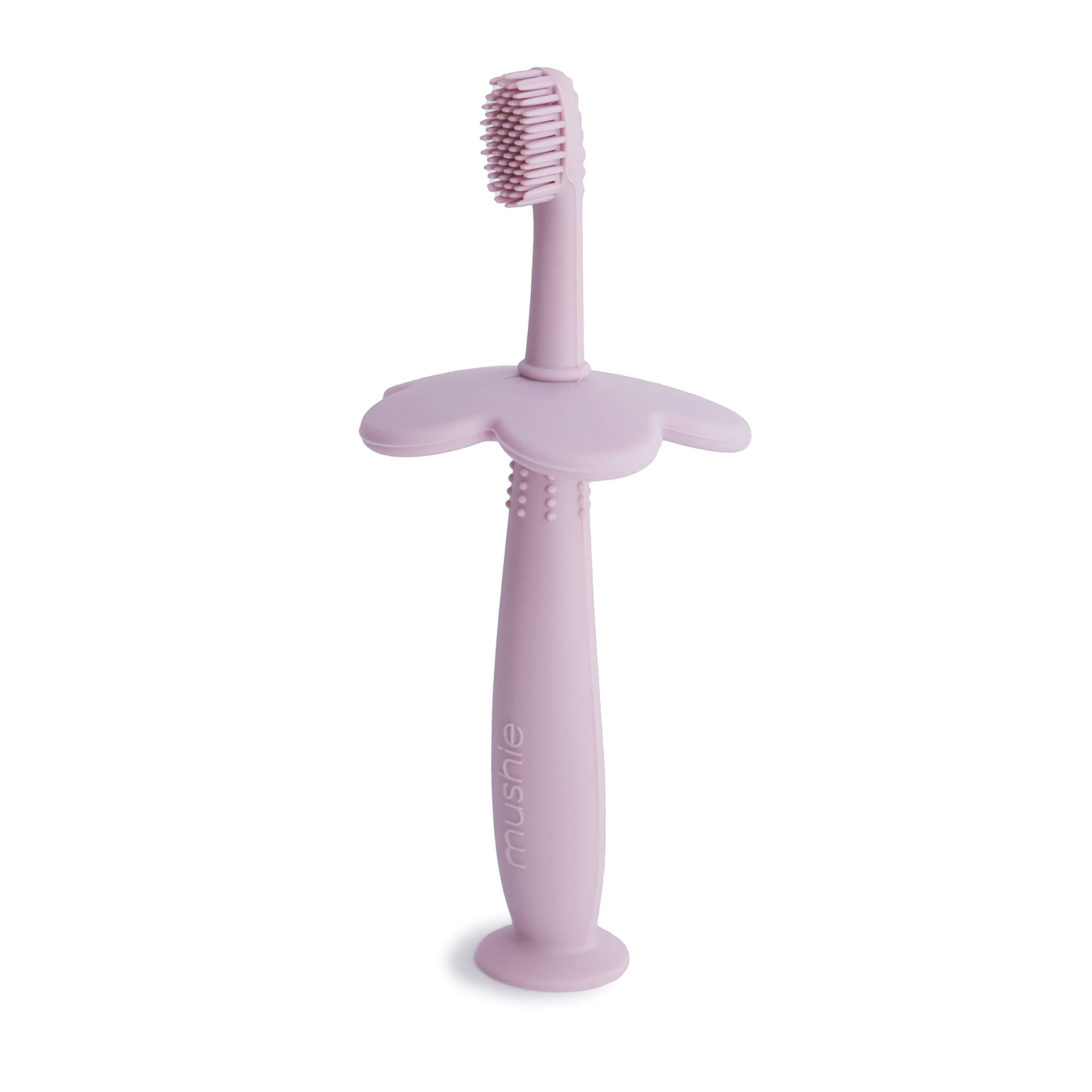 Main image of Mushie Flower Toddler Training Toothbrush Soft Lilac