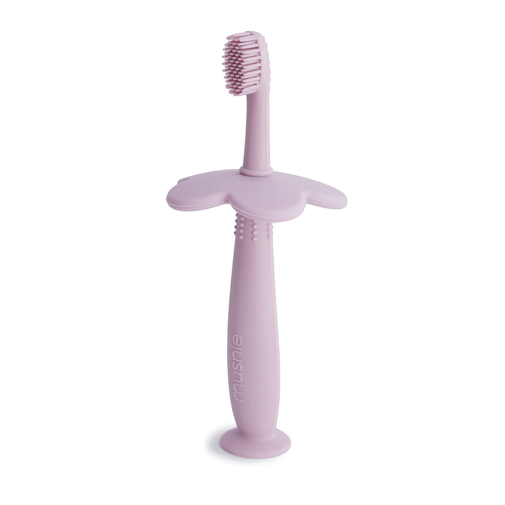 Main image of Mushie Flower Toddler Training Toothbrush Soft Lilac