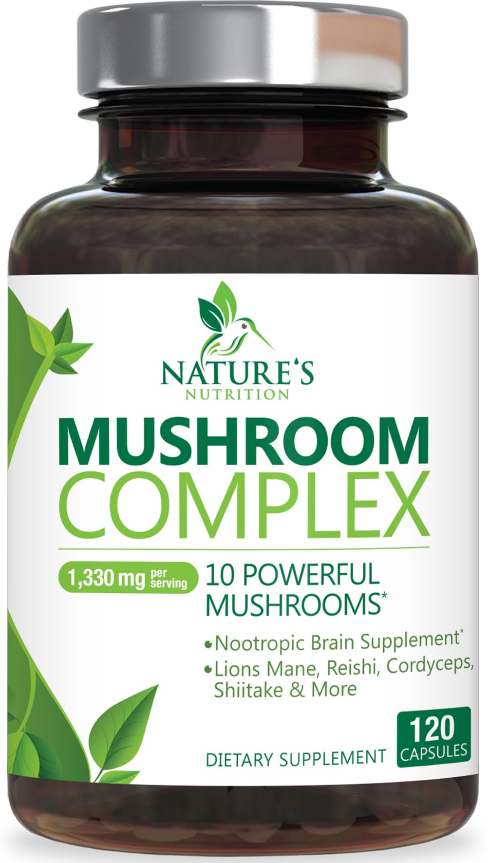 Mushroom Brain Supplement bottle with 120 capsules