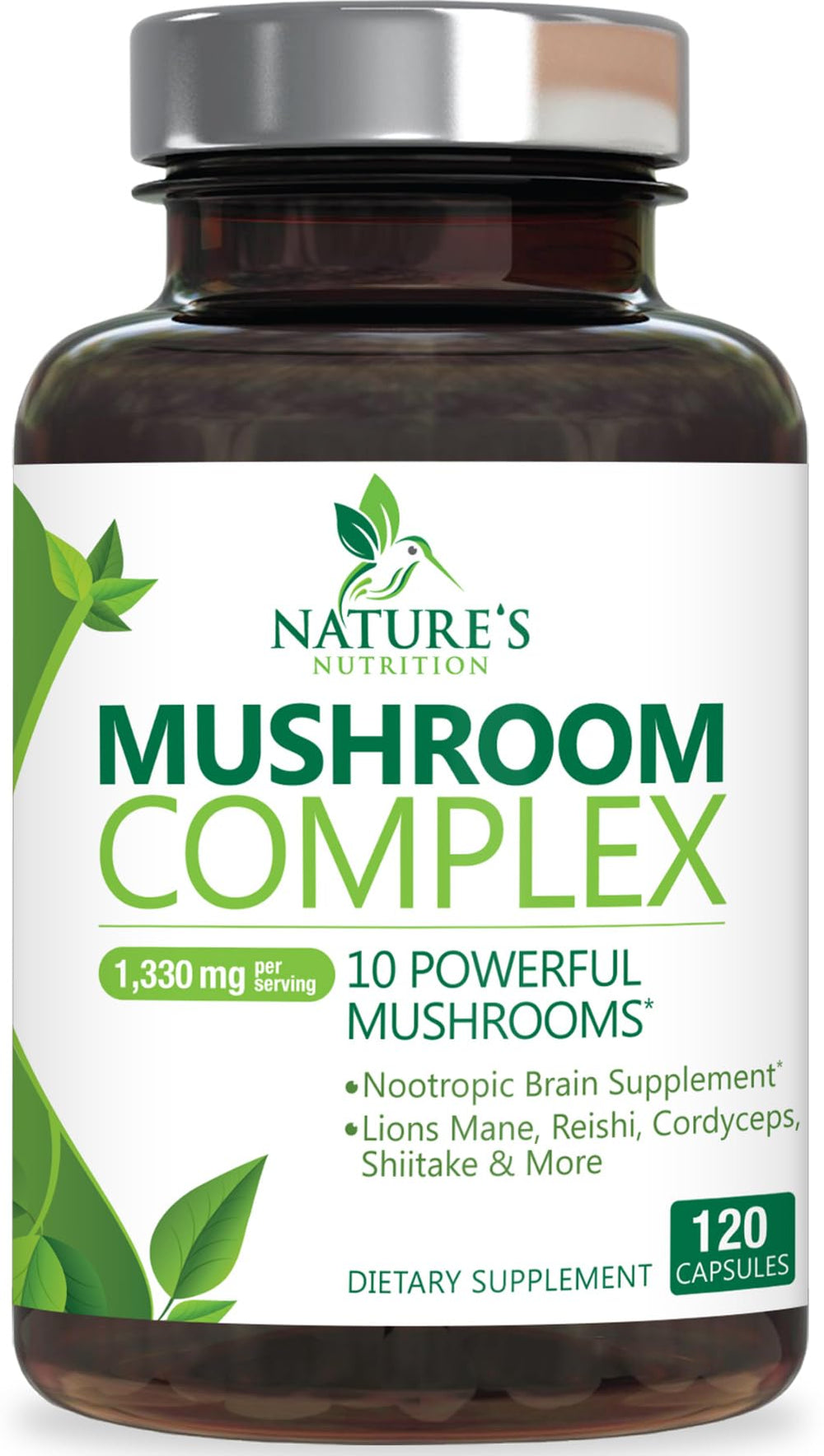 Mushroom Brain Supplement bottle with 120 capsules
