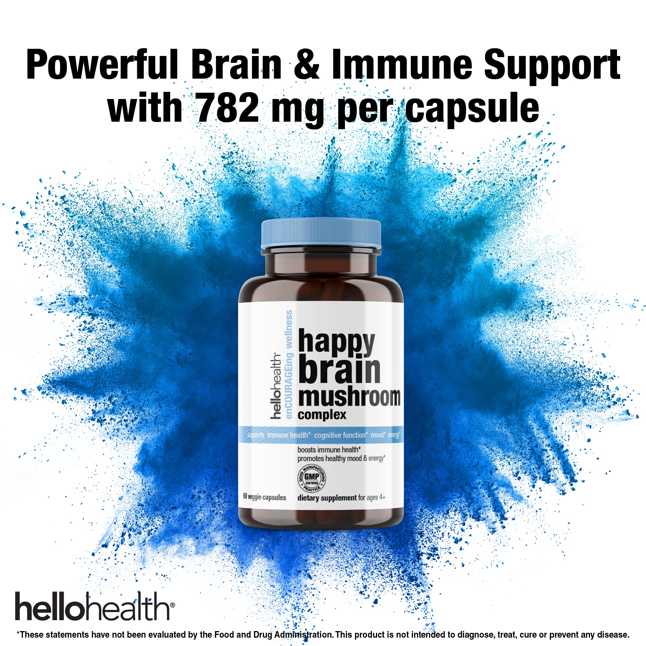 Happy Brain Mushroom Complex capsules bottle