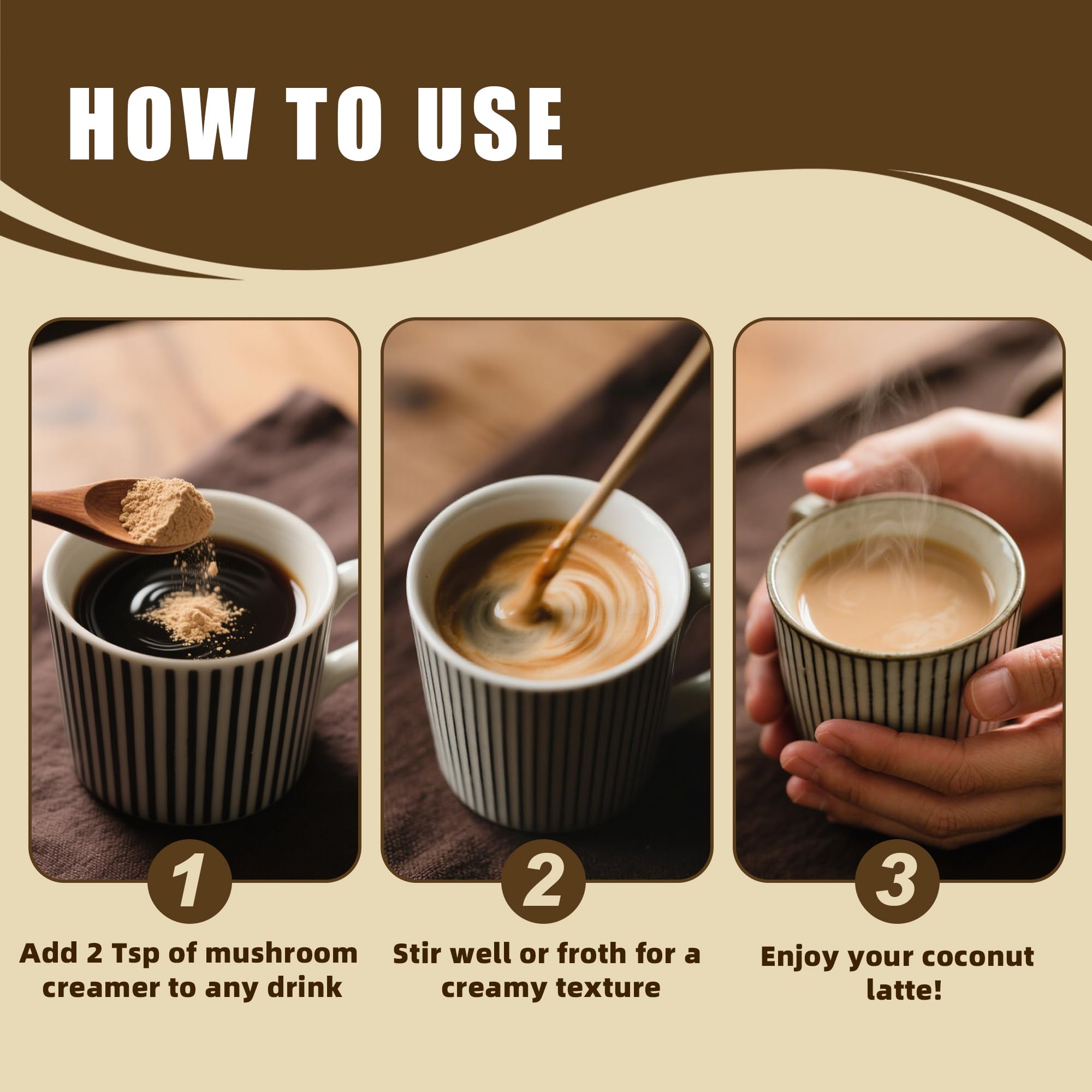 Product packaging of Mushroom Coconut Creamer 6.35oz