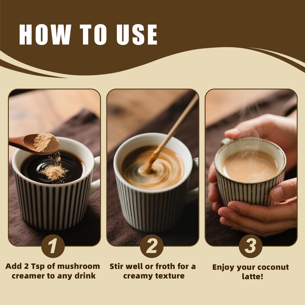 Product packaging of Mushroom Coconut Creamer 6.35oz