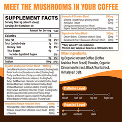 Close-up of mushroom coffee powder in a scoop