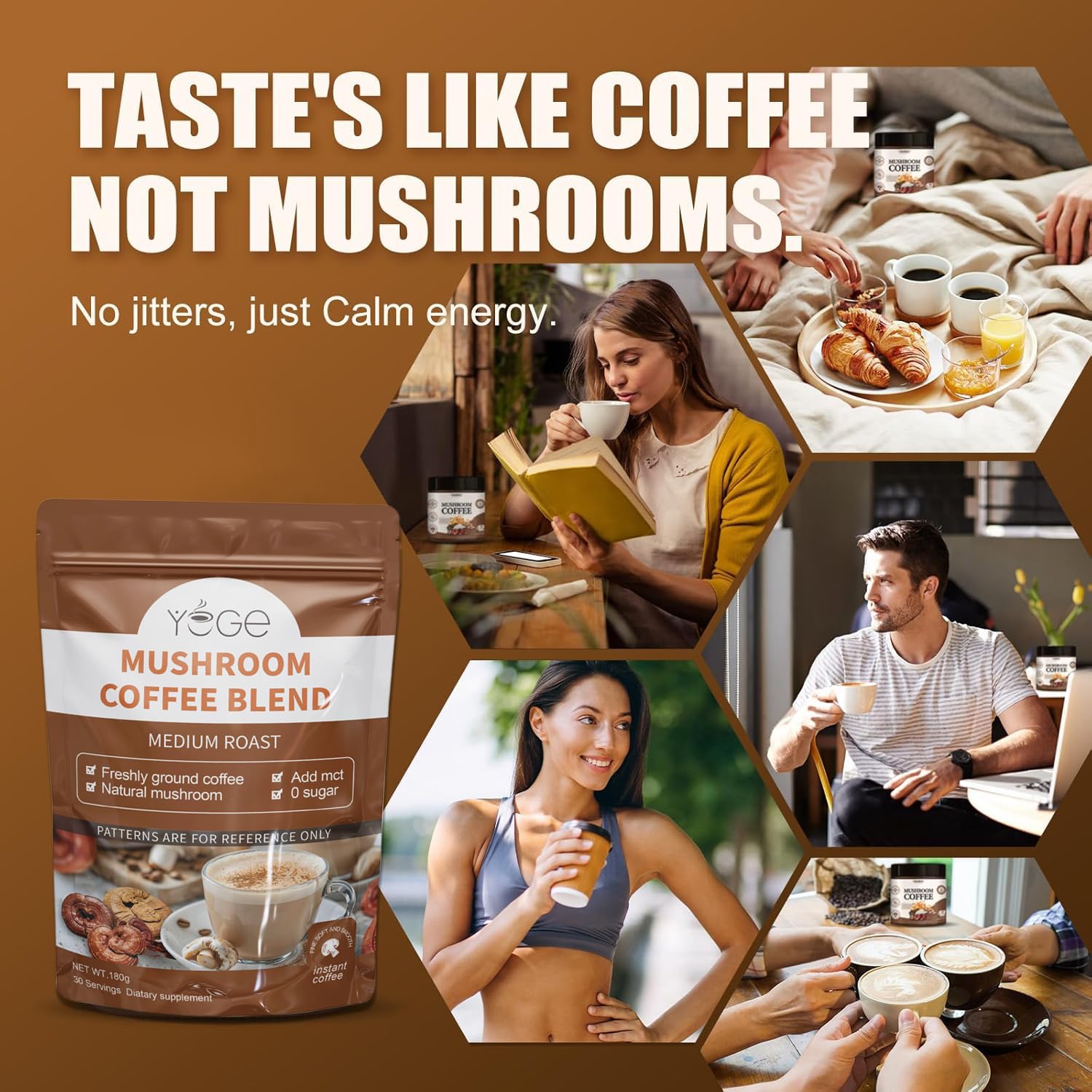 Container of Mushroom Coffee with 30 servings