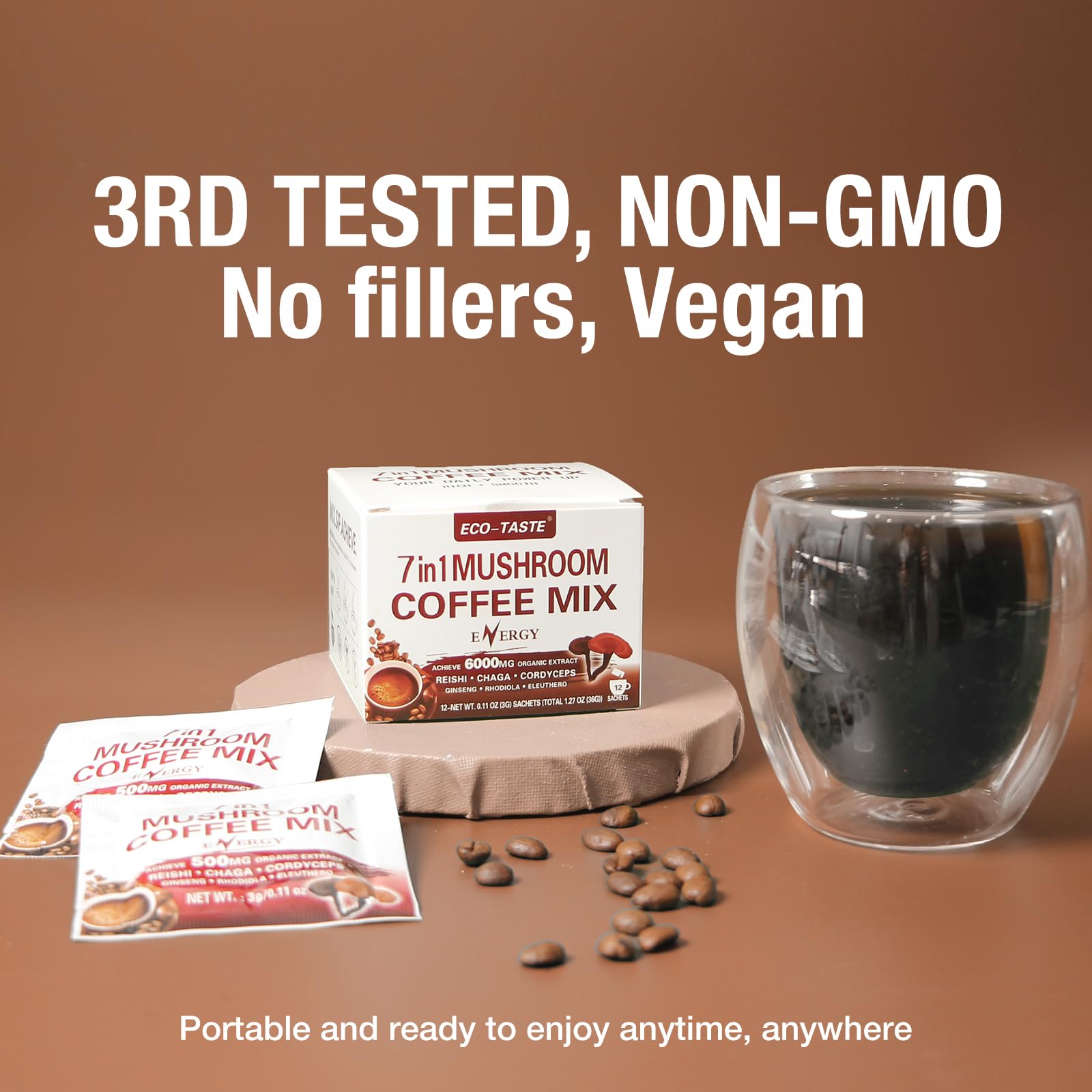 Diet-friendly: vegan, keto, paleo, gluten-free with 100% mushroom fruiting bodies