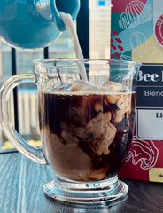 Close-up of ingredients and mushroom blend