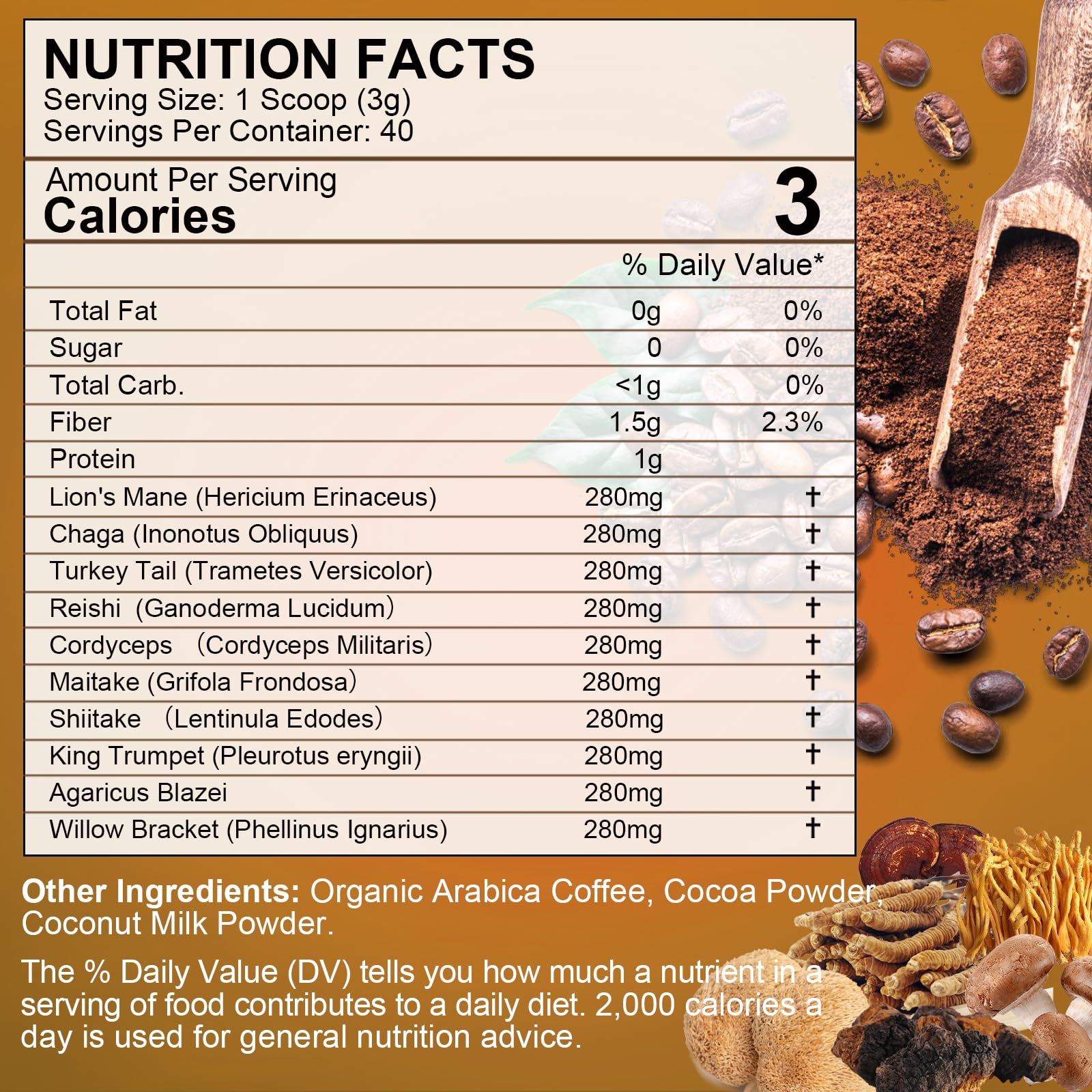 Ready-to-brew mushroom coffee cup