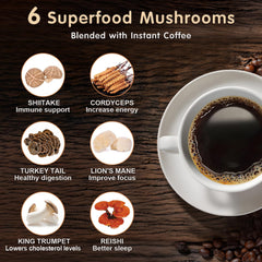 Energy and focus boost from mushroom coffee
