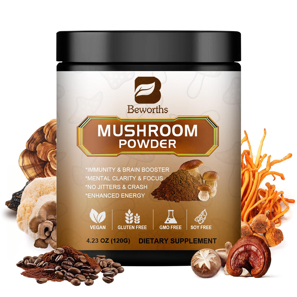 Mushroom coffee with Lion's Mane and Reishi blend