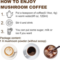 Packshot of mushroom coffee featuring Lion's Mane, Cordyceps, and Chaga